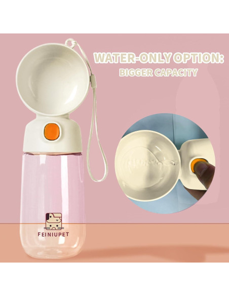 Botella de Agua Portátil para Perros FEINIUPET 565ml Blanca Botella de Agua Portátil para Perros FEINIUPET 565ml Blanca