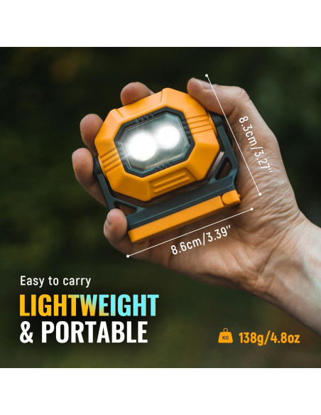 Luz de trabajo LED recargable LightingTree 1500LM 2PCS Luz de trabajo LED recargable LightingTree 1500LM 2PCS
