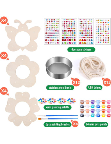 Kit de Manualidades para Comederos de Aves Czlotyh - 12 Piezas