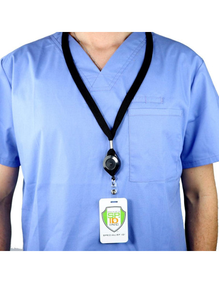 Lanyard con Carrete Bloqueable Specialist ID Negro 82,55 cm Lanyard con Carrete Bloqueable Specialist ID Negro 82,55 cm