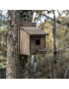 Casa para Aves de Madera NATUREYLWL 15x15x21.8cm Exterior 2