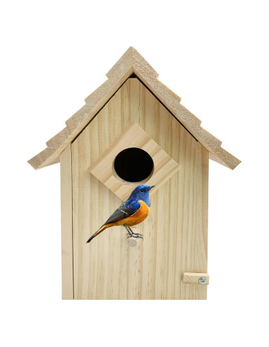 Casa de Aves de Madera lilLittle 22.86x15.24cm Fácil de Limpiar