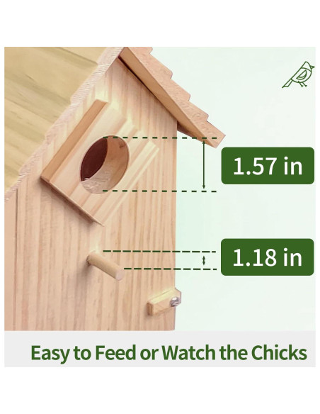 Casa de Aves de Madera lilLittle 22.86x15.24cm Fácil de Limpiar Casa de Aves de Madera lilLittle 22.86x15.24cm Fácil de Limpiar