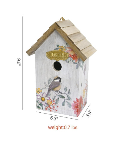 Casa de Madera para Aves Colibrí y Bluebird Z BellaDecor