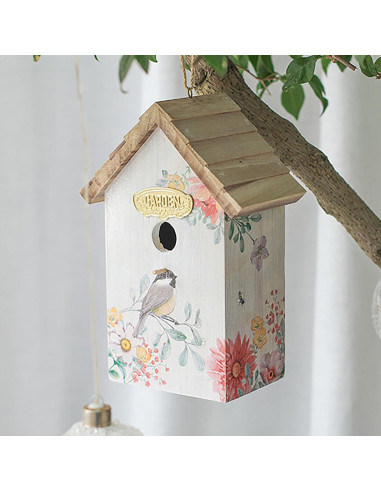 Casa de Madera para Aves Colibrí y Bluebird Z BellaDecor