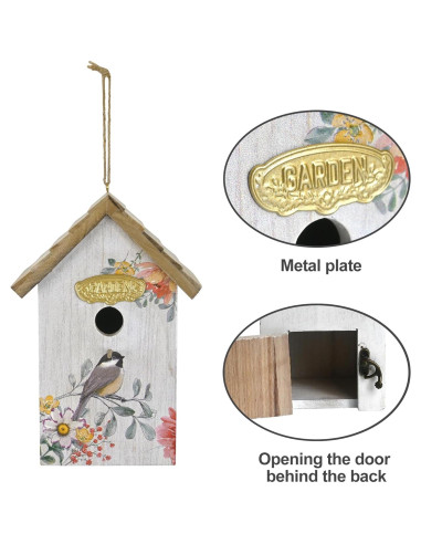 Casa de Madera para Aves Colibrí y Bluebird Z BellaDecor