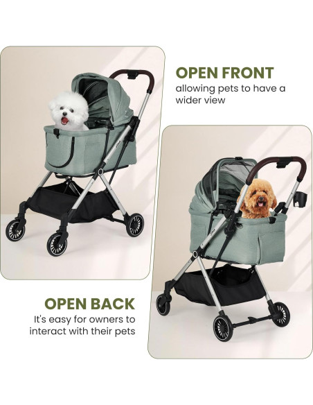 Carrito para Mascotas JoPet Verde Salvia Plegable Ligero Carrito para Mascotas JoPet Verde Salvia Plegable Ligero