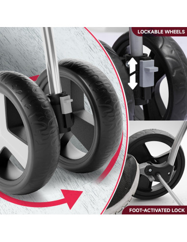 Carrito Plegable para Mascotas CAAP DRIVEN 3 Ruedas Negro