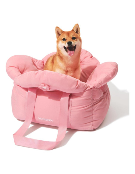 Asiento de Coche para Perros VETRESKA Rosa 48x48 cm Asiento de Coche para Perros VETRESKA Rosa 48x48 cm