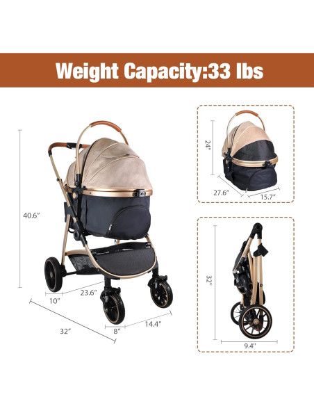Carrito Multifuncional LUCKYERMORE para Mascotas 15 kg Carrito Multifuncional LUCKYERMORE para Mascotas 15 kg