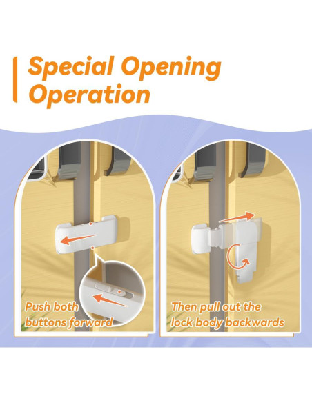 Cerradura de Seguridad para Refrigerador Frances Safelon 2 Pcs Cerradura de Seguridad para Refrigerador Frances Safelon 2 Pcs