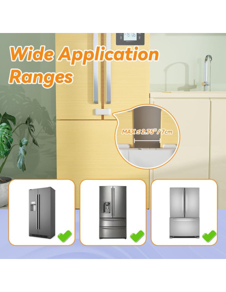 Cerradura de Seguridad para Refrigerador Frances Safelon 2 Pcs Cerradura de Seguridad para Refrigerador Frances Safelon 2 Pcs