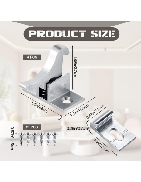Cerraduras de Puerta de Gabinete Lounsweer 8 Pcs Latón Plata Cerraduras de Puerta de Gabinete Lounsweer 8 Pcs Latón Plata