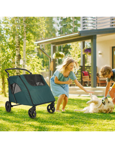 Carrito Plegable para Perros Sejone Verde Oscuro 11kg Carrito Plegable para Perros Sejone Verde Oscuro 11kg