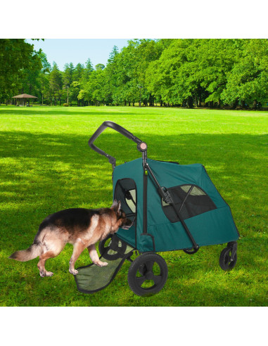 Carrito Plegable para Perros Sejone Verde Oscuro 11kg