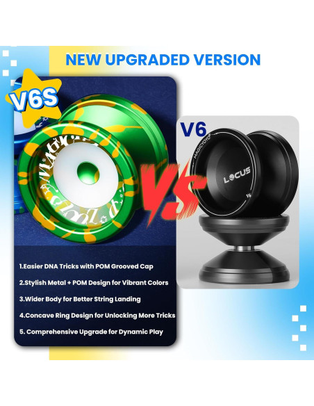Yoyo MAGICYOYO V6S Responsivo y No Responsivo Verde Amarillo Yoyo MAGICYOYO V6S Responsivo y No Responsivo Verde Amarillo
