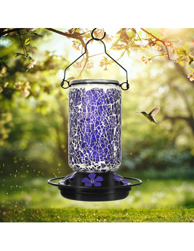 Alimentador de Colibrí de Vidrio MKLZ 537.6 ml 5 Puertos