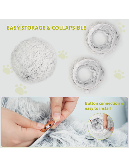Túnel de Gato KOMUSMO Donut Grande con Juguete y Cama Suave Túnel de Gato KOMUSMO Donut Grande con Juguete y Cama Suave