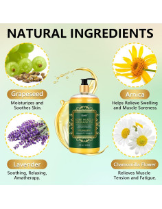 Aceite de Masaje Pjordo 236 ml con Árnica y Lavanda 2