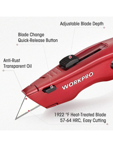 Cortador de Cajas WORKPRO 3 Piezas Metal Pesado Cortador de Cajas WORKPRO 3 Piezas Metal Pesado