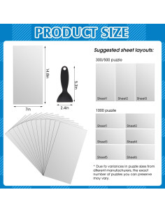 24 Hojas Adhesivas para Rompecabezas Fullhawl 37 x 18 cm 2