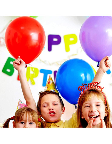 100 Globos de Fiesta Kolavia 30 cm Látex Coloridos Premium