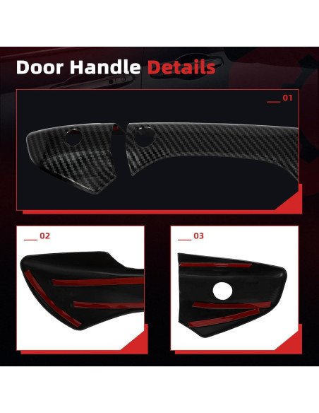 Juego de Cubiertas de Manijas de Puerta Exterior cciyu 4 Piezas Honda Accord 2008-2012 Juego de Cubiertas de Manijas de Puerta Exterior cciyu 4 Piezas Honda Accord 2008-2012