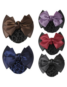 Clip para el cabello Pro Bow Barrette negro elástico 11.5x7.2cm 2