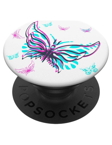 Funda de teléfono PopSockets con soporte mariposa colorido