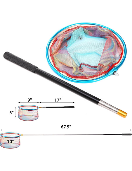 Red de Pesca Telescópica Goaste para Niños 66-171 cm 3 Paquetes Red de Pesca Telescópica Goaste para Niños 66-171 cm 3 Paquetes