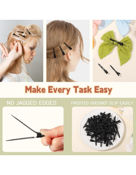 Clips de Cabello Choicbaby 80 PCS 5.6 cm Negros Metalizados Clips de Cabello Choicbaby 80 PCS 5.6 cm Negros Metalizados