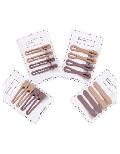 16 Clips de Pelo Antideslizantes Yerpkefey Café Claro para Mujeres