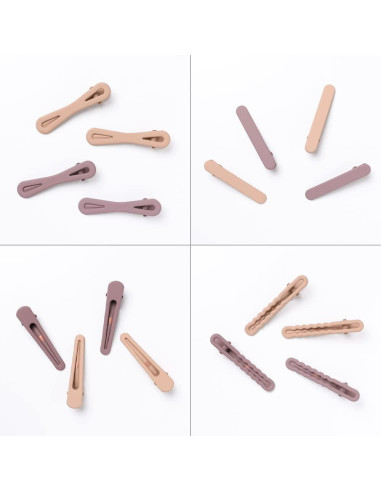 16 Clips de Pelo Antideslizantes Yerpkefey Café Claro para Mujeres