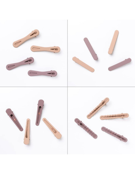 16 Clips de Pelo Antideslizantes Yerpkefey Café Claro para Mujeres