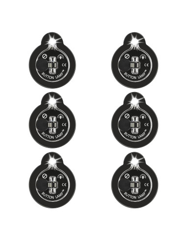 Paquete de 6 luces LED adhesivas Button LAMP Panther Vision