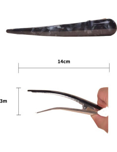 Clips de Pelo Cocodrilo Beaupretty - 6 Piezas Acrílico Color Aleatorio 2