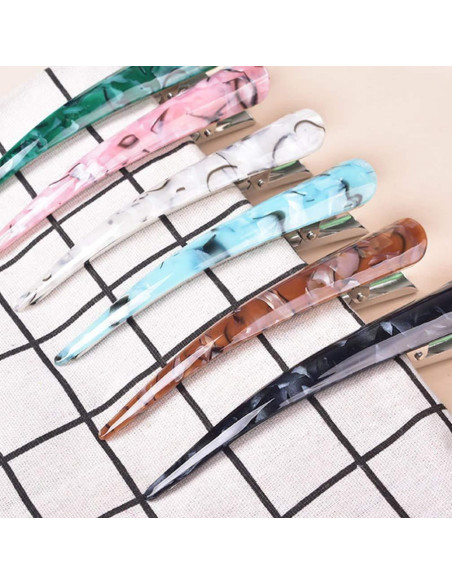 Clips de Pelo Cocodrilo Beaupretty - 6 Piezas Acrílico Color Aleatorio Clips de Pelo Cocodrilo Beaupretty - 6 Piezas Acrílico Color Aleatorio