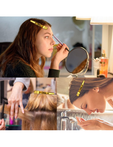 Pinzas para el Cabello Premium Doradas - 12 Paquetes Grandes