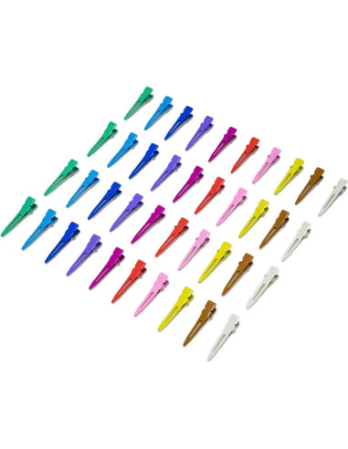 100 Clips de Pico de Pato Metálicos Bandenger 4.57 cm Color Variado