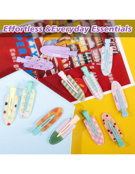 Clips para el Cabello Magicsky 12PCS Sin Pliegues 7.1cm Clips para el Cabello Magicsky 12PCS Sin Pliegues 7.1cm
