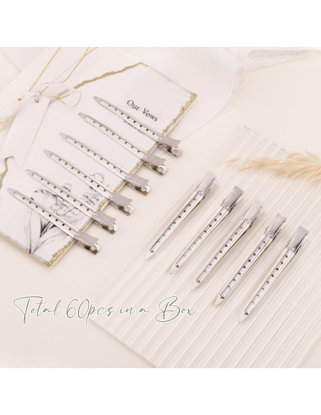 Clips de Cabello Metalicos Yoyokid 60PCS 8.9cm para Estilizar Clips de Cabello Metalicos Yoyokid 60PCS 8.9cm para Estilizar