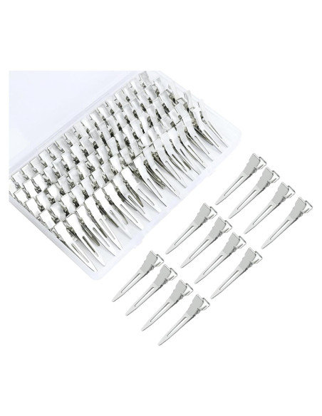 100 Clips de Cocodrilo de Metal Aifanjierui 4.5cm Plata 100 Clips de Cocodrilo de Metal Aifanjierui 4.5cm Plata