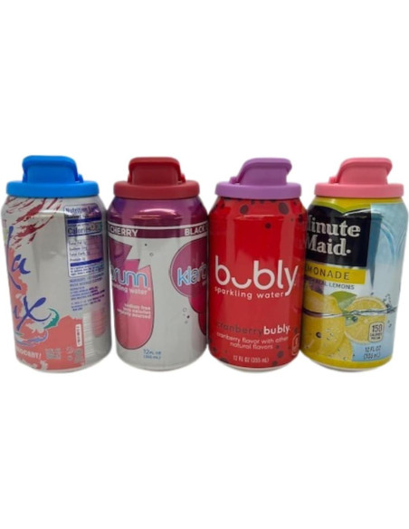 Cubiertas de Lata Sumner - Paquete de 4 - Libre de BPA - Colores Asst Cubiertas de Lata Sumner - Paquete de 4 - Libre de BPA - Colores Asst