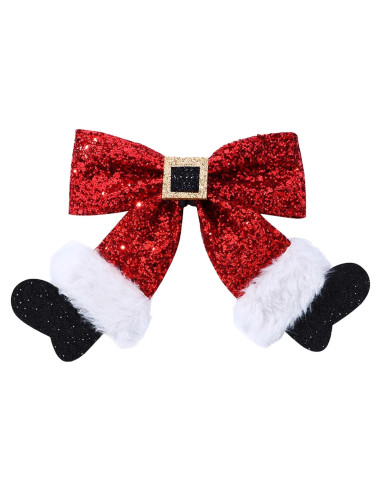 Clip de Cabello Navideño Beleki Rojo con Lentejuelas