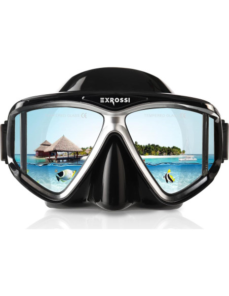 Máscara de Buceo EXROSSI RS-1500 4 Lentes Antivaho Máscara de Buceo EXROSSI RS-1500 4 Lentes Antivaho