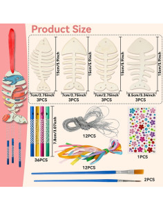 Kit de Móvil DIY RAINFLOW para Niños - 12 Piezas de Madera 2