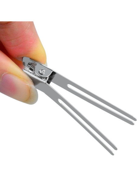 50 Clips de Doble Prong Metálicos Wobe para Peluquería Plata 50 Clips de Doble Prong Metálicos Wobe para Peluquería Plata