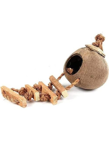 Casa de Pájaro Colgante Hamiledyi de Coco Natural 13cm