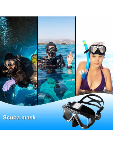 Máscara de Buceo EXROSSI RS-1500 4 Lentes Antivaho