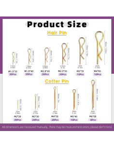 Kit 208 Pasadores de Seguridad Acero Inoxidable Swpeet 2